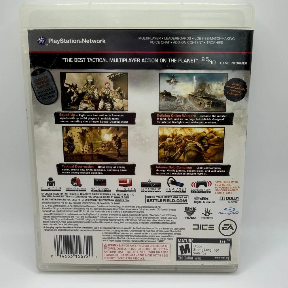 Battlefield Bad Company 2 Limited Edition Sony PS3 PlayStation 3 Game EA DICE